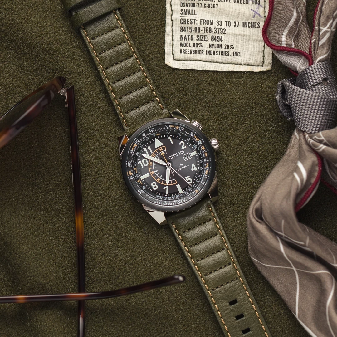 Promaster Nighthawk Black Dial Leather Strap BJ7138-04E | CITIZEN